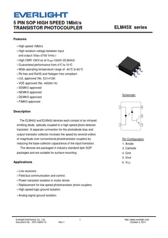  Datasheet Preview Page 1