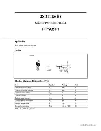  Datasheet Preview Page 1