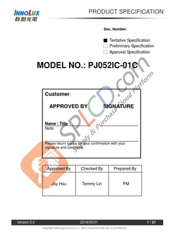  Datasheet Preview Page 1