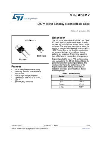  Datasheet Preview Page 1