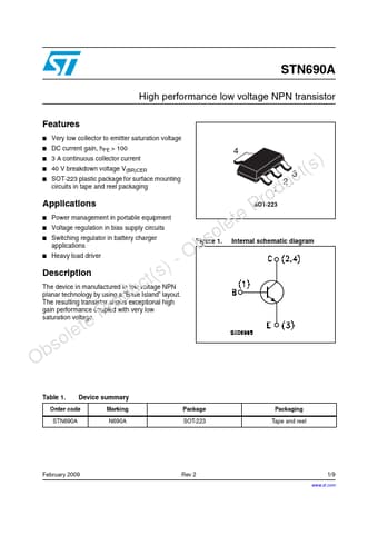  Datasheet Preview Page 1