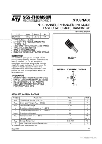  Datasheet Preview Page 1