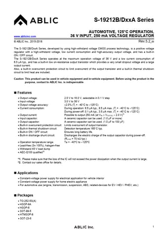  Datasheet Preview Page 1