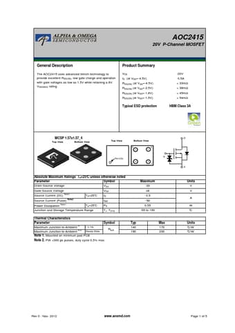  Datasheet Preview Page 1