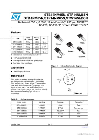  Datasheet Preview Page 1