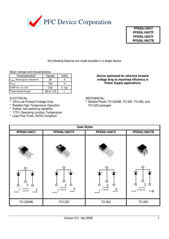  Datasheet Preview Page 1