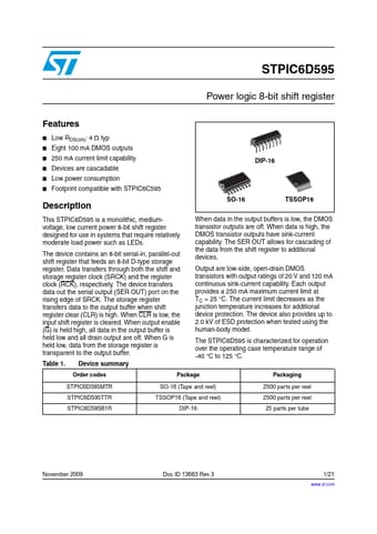 Datasheet Preview Page 1