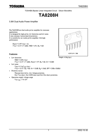  Datasheet Preview Page 1