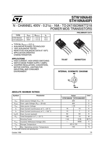  Datasheet Preview Page 1