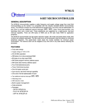  Datasheet Preview Page 1