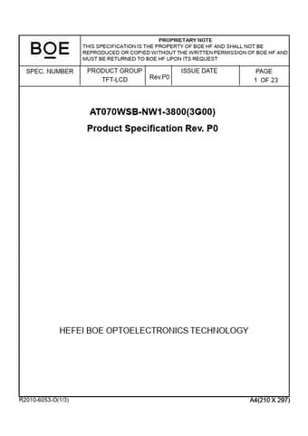  Datasheet Preview Page 1