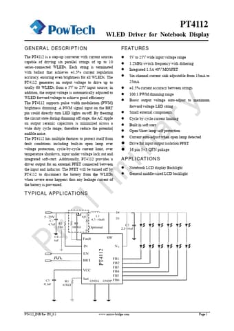  Datasheet Preview Page 1