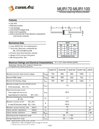  Datasheet Preview Page 1