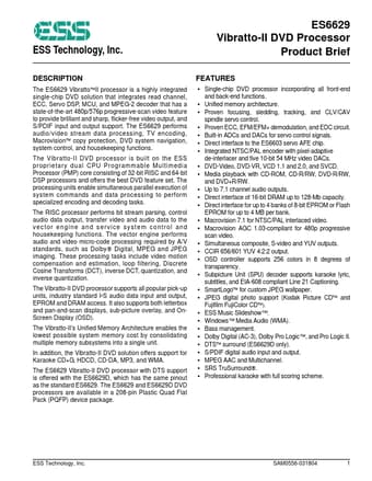  Datasheet Preview Page 1