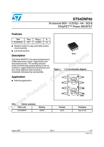  Datasheet Preview Page 1