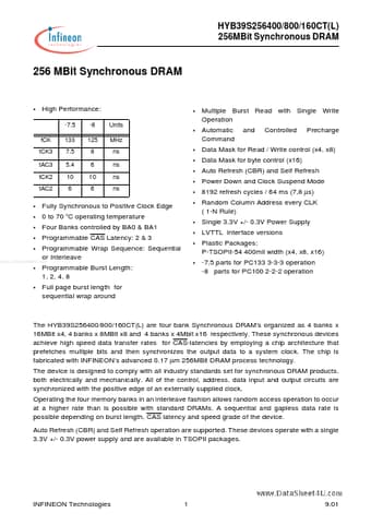  Datasheet Preview Page 1