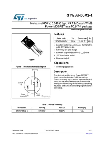  Datasheet Preview Page 1