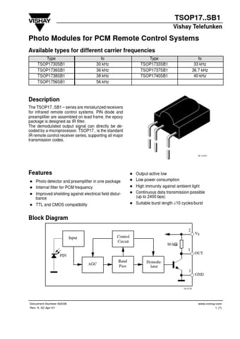  Datasheet Preview Page 1