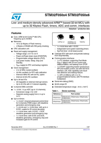  Datasheet Preview Page 1