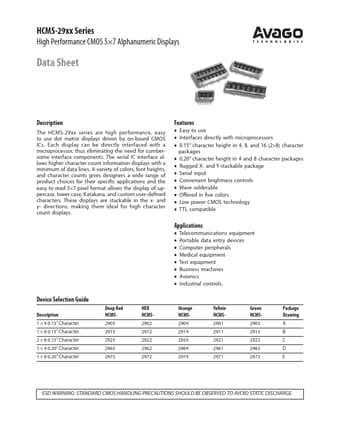  Datasheet Preview Page 1