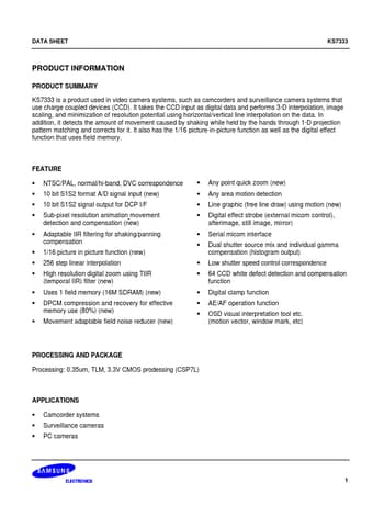  Datasheet Preview Page 1