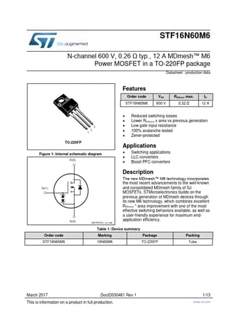  Datasheet Preview Page 1