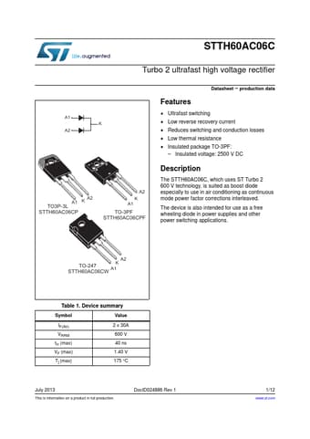  Datasheet Preview Page 1