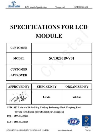  Datasheet Preview Page 1