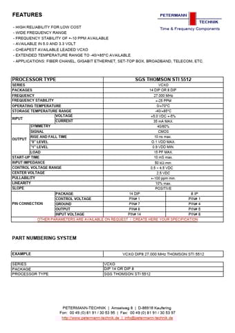  Datasheet Preview Page 1