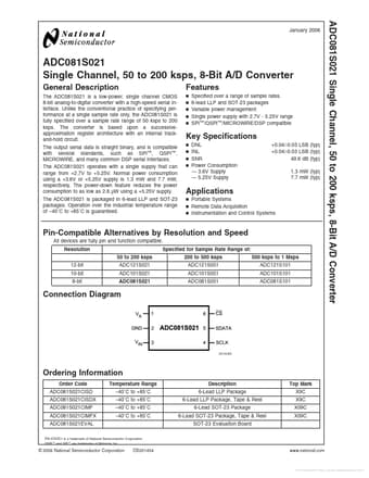  Datasheet Preview Page 1