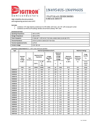  Datasheet Preview Page 1
