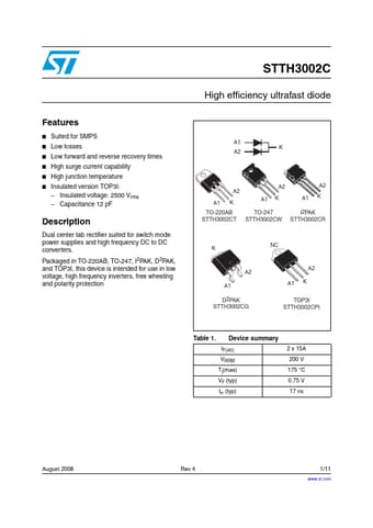  Datasheet Preview Page 1