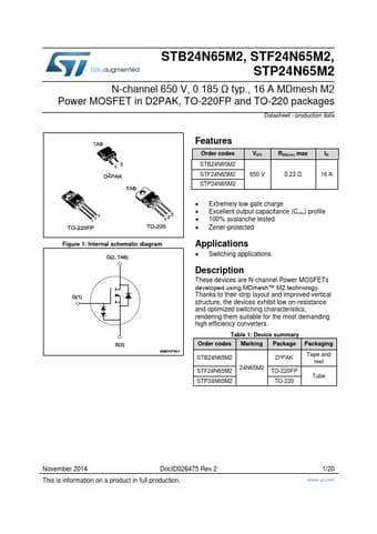  Datasheet Preview Page 1