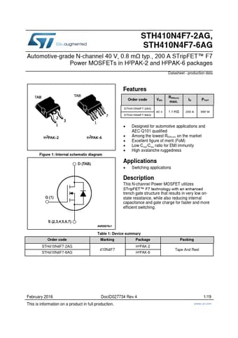  Datasheet Preview Page 1