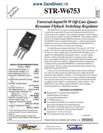  Datasheet Preview Page 1