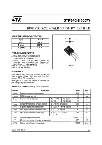  Datasheet Preview Page 1