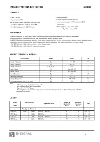  Datasheet Preview Page 1