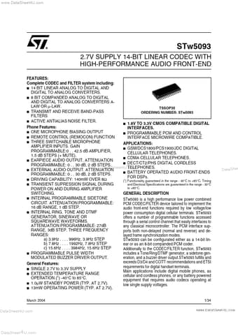  Datasheet Preview Page 1