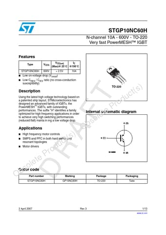  Datasheet Preview Page 1