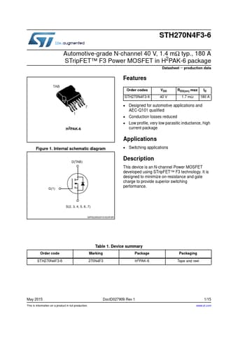  Datasheet Preview Page 1