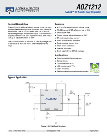  Datasheet Preview Page 1