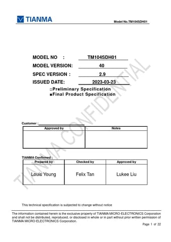  Datasheet Preview Page 1