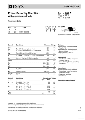  Datasheet Preview Page 1