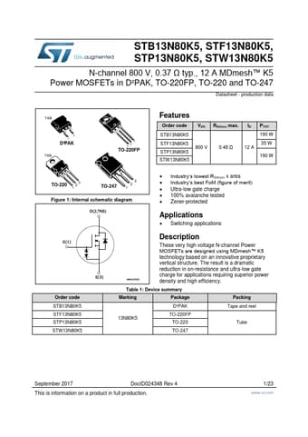  Datasheet Preview Page 1