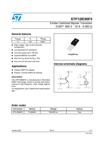  Datasheet Preview Page 1