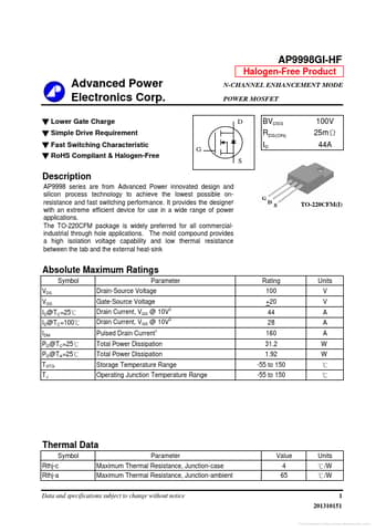  Datasheet Preview Page 1