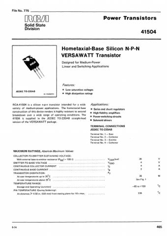  Datasheet Preview Page 1