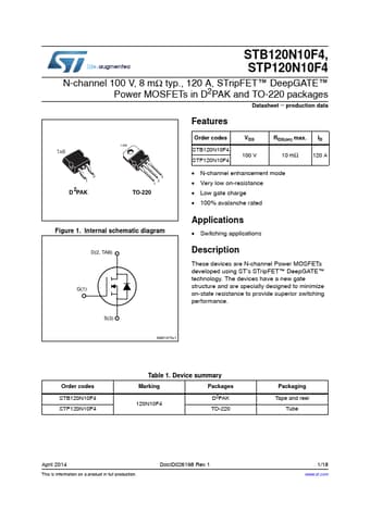  Datasheet Preview Page 1