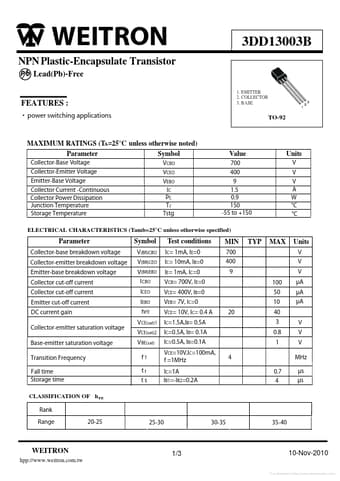  Datasheet Preview Page 1