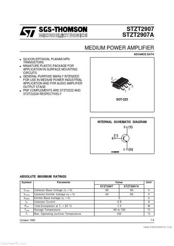  Datasheet Preview Page 1